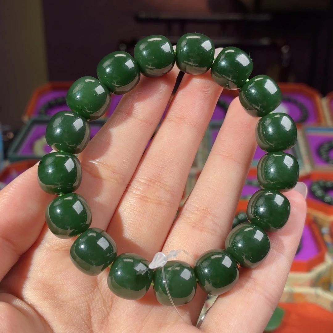 和田玉（碧玉）未镶嵌手链