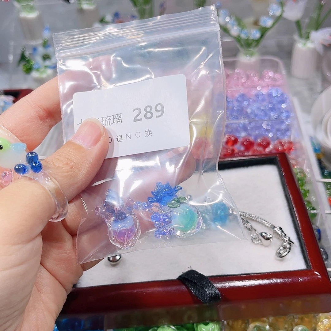 玻璃颈饰289心脏两个