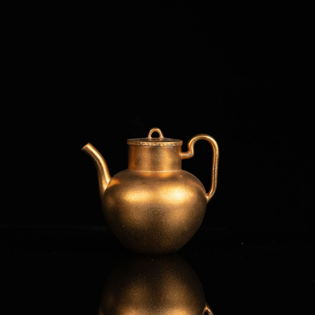 【利贞l执壶】紫晶烧（金银大漆烧制）云泉尚窑 约180cc 紫砂壶