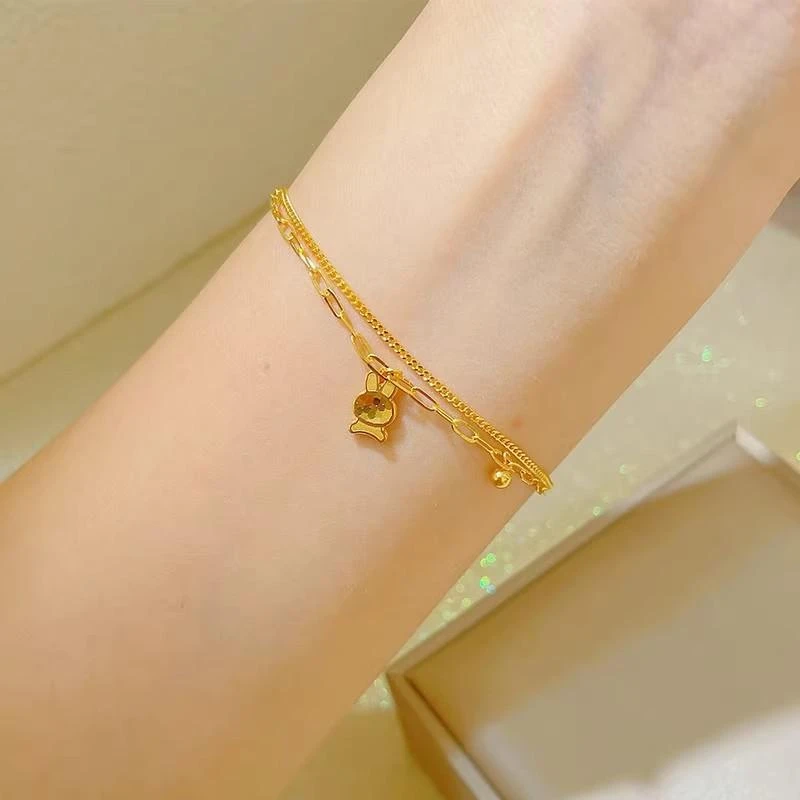 铜合金手链  2025新款可爱小兔子手链女本命年生肖兔手饰小众饰品