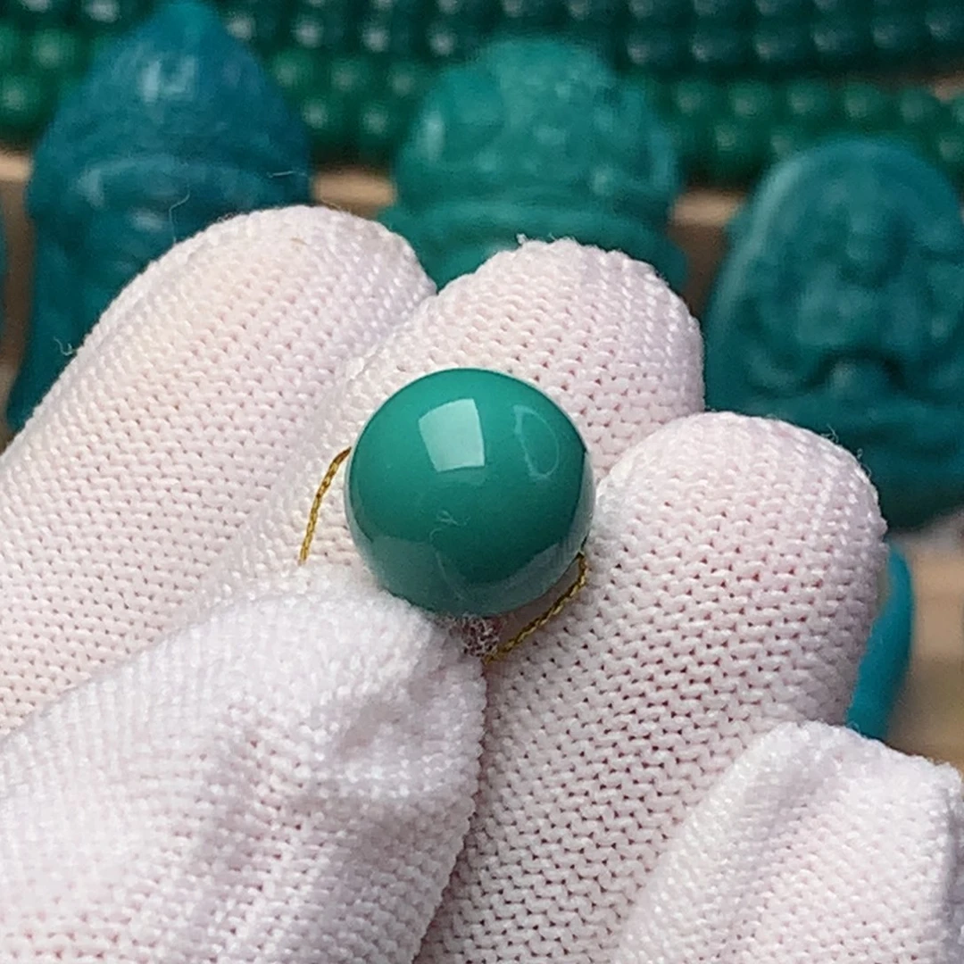 未镶嵌绿松石珠宝奇石11.5mm