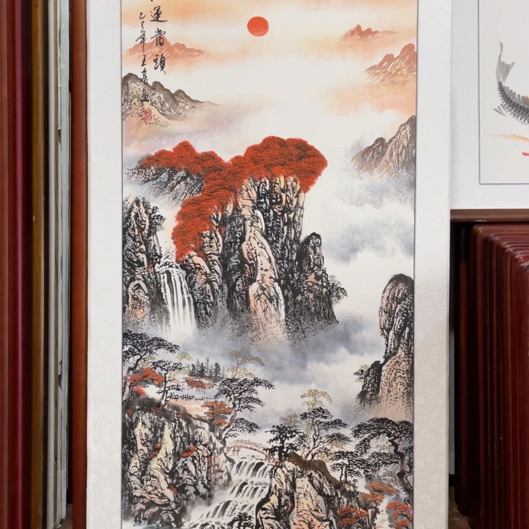 国画带框尺寸63*123厘米