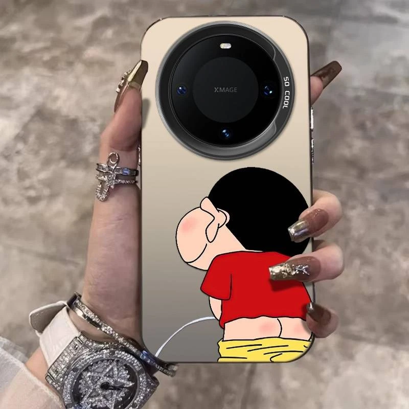 撒尿小新适用华为mate60Pro手机壳创意mt70防摔P70个性全包保护套