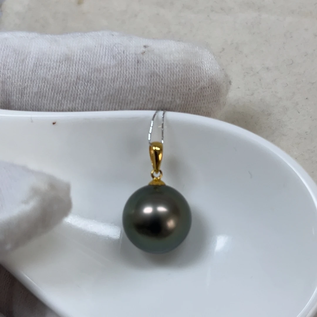 海水珍珠18K金镶嵌颈饰12.8mm