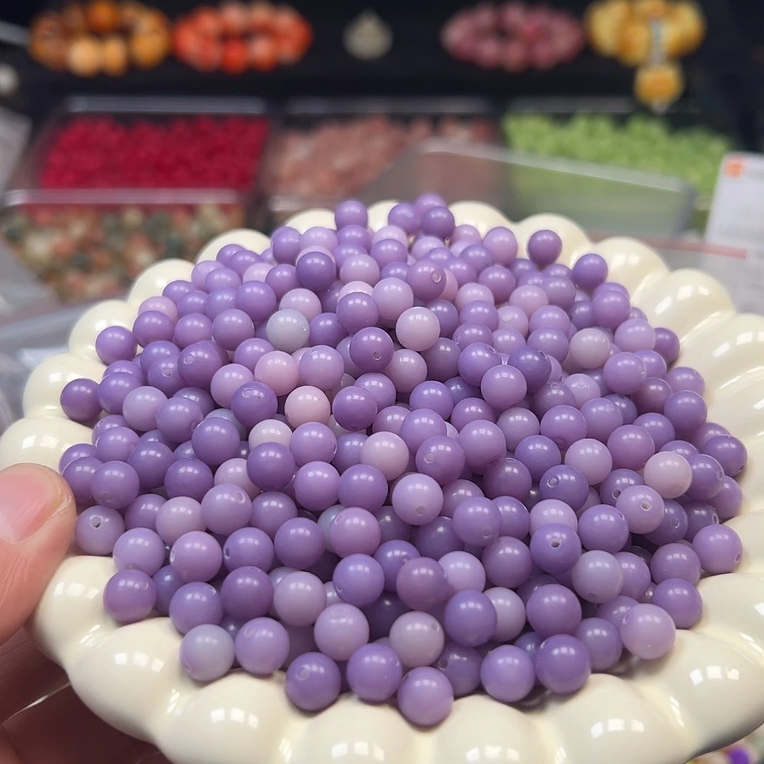 菩提根/象牙果手串500颗紫色圆珠8尺寸