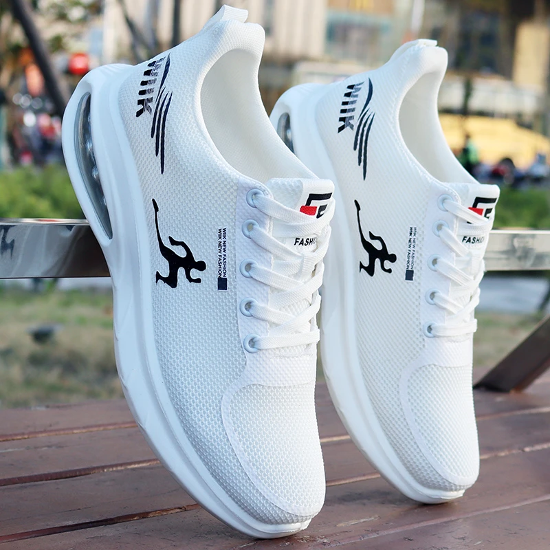 男鞋夏季2025年新款透气网面气垫减震软底男士运动鞋轻便防臭跑步