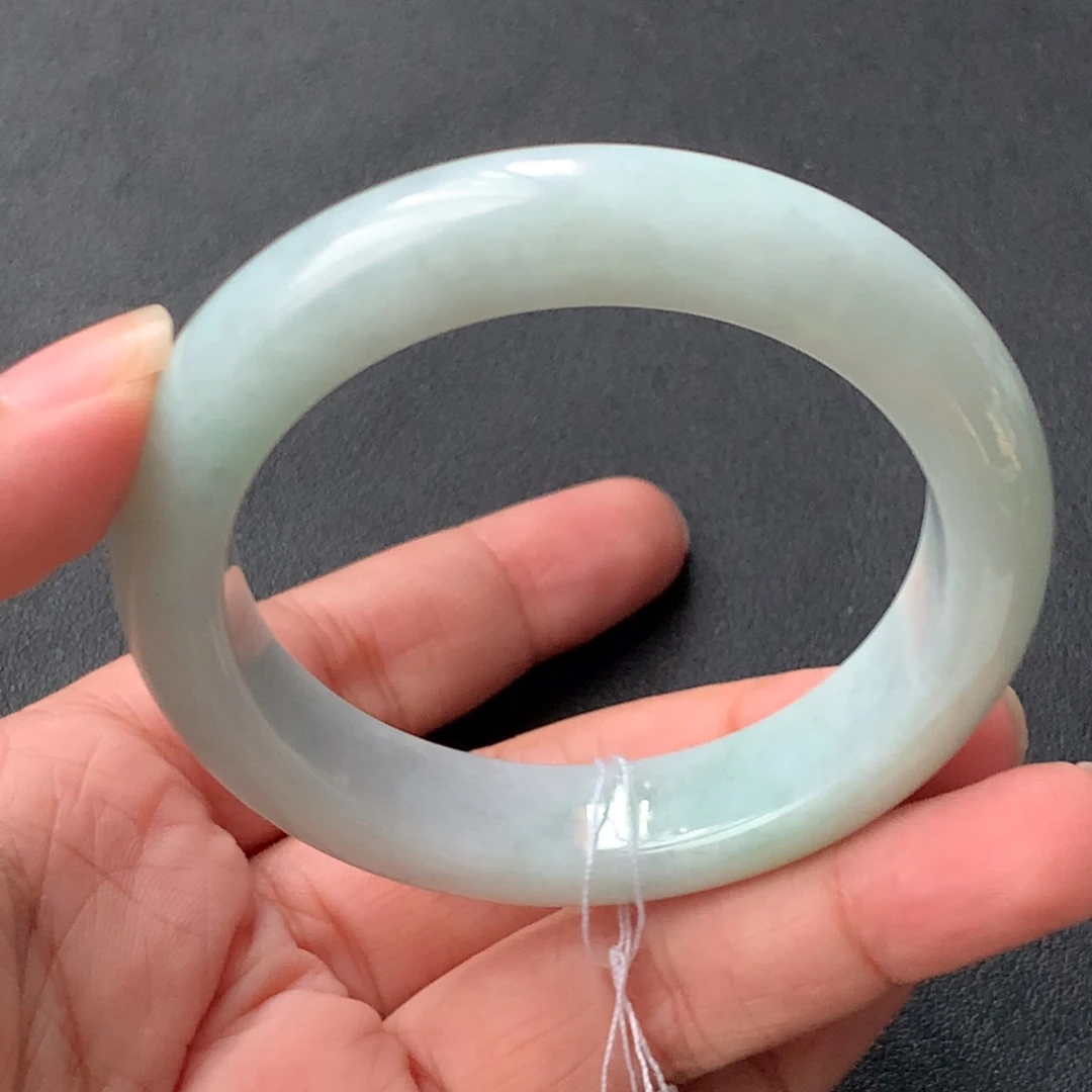 翡翠未镶嵌手镯3号53-12-8.7有裂强推