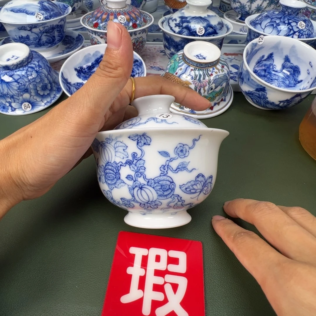 景德镇纯手工纯手绘茶具木木13