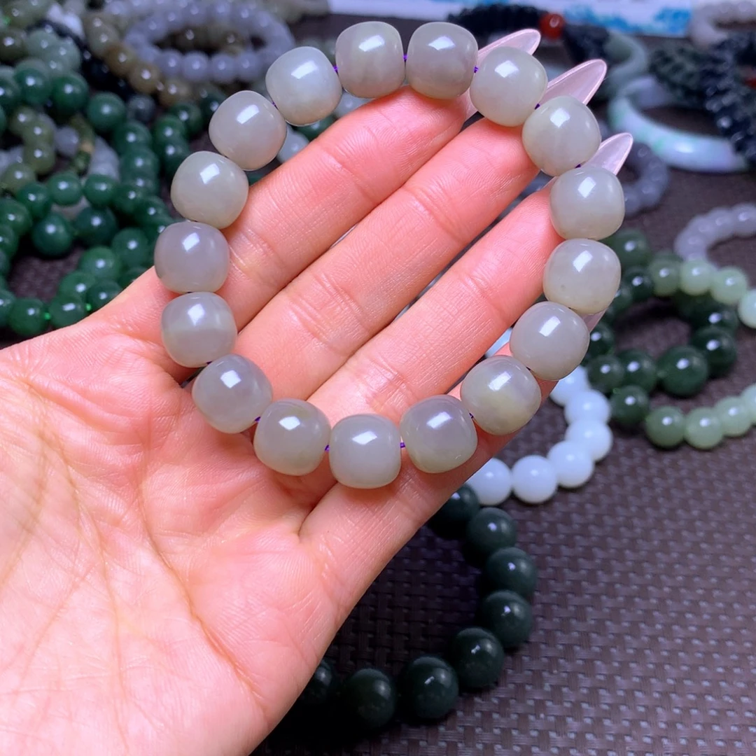 和田玉未镶嵌手串卡12