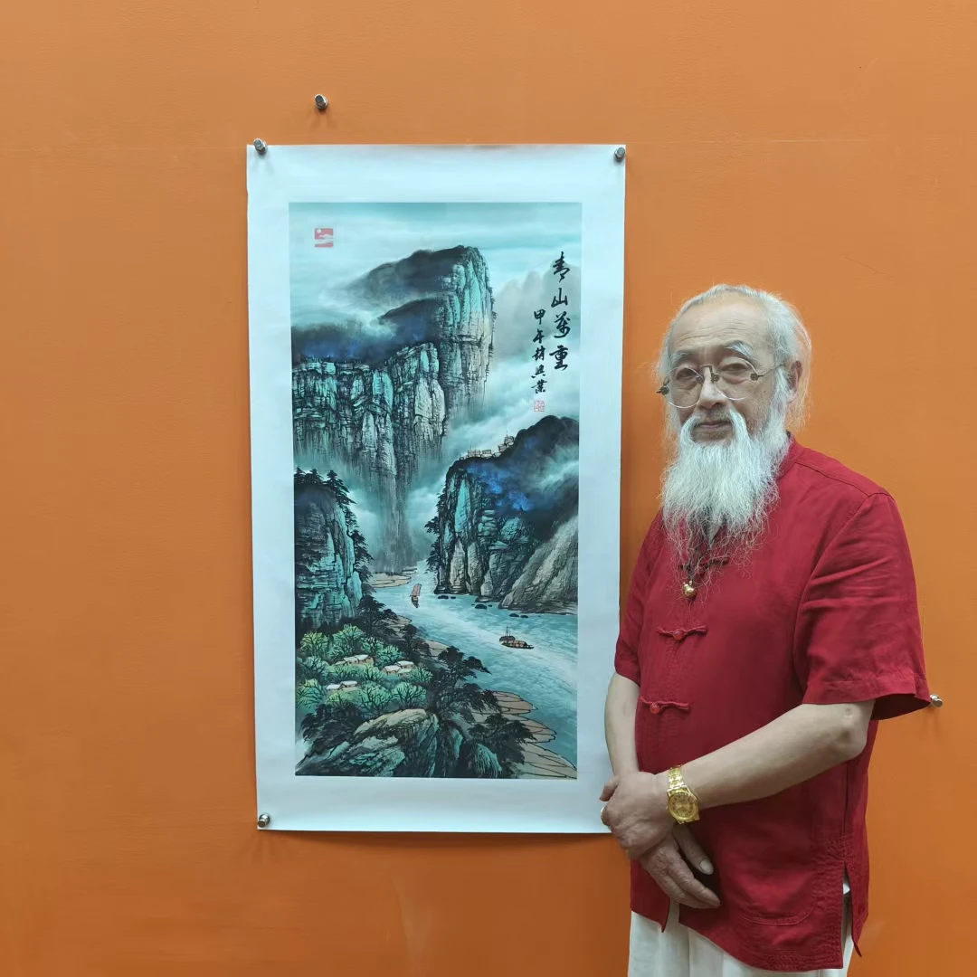 赵兴业《青山万重》三尺竖 托裱 100*55cm -古墨堂3