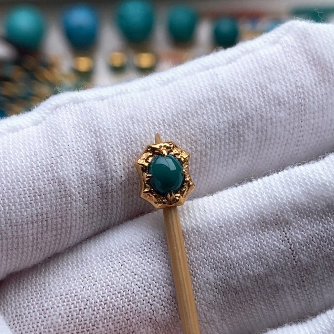 绿松石18K金镶嵌绿松石配饰