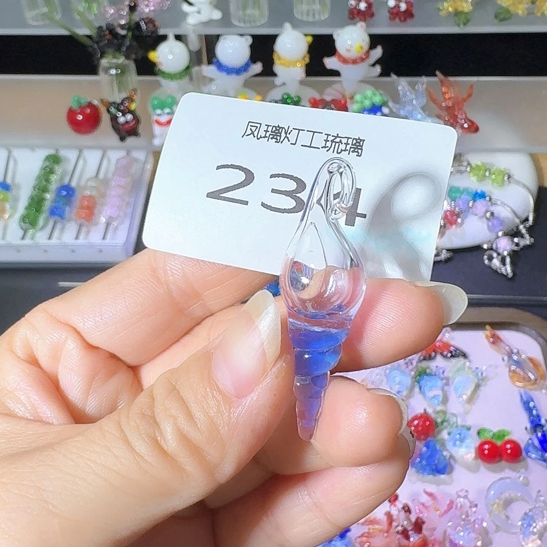 玻璃颈饰234海螺吊坠