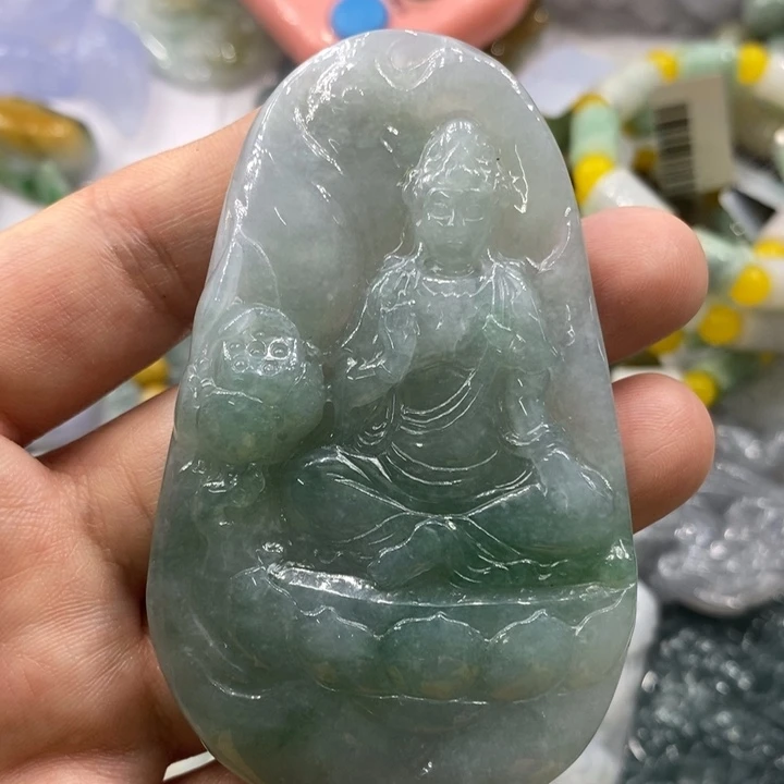 翡翠未镶嵌吊坠(不含链)A677