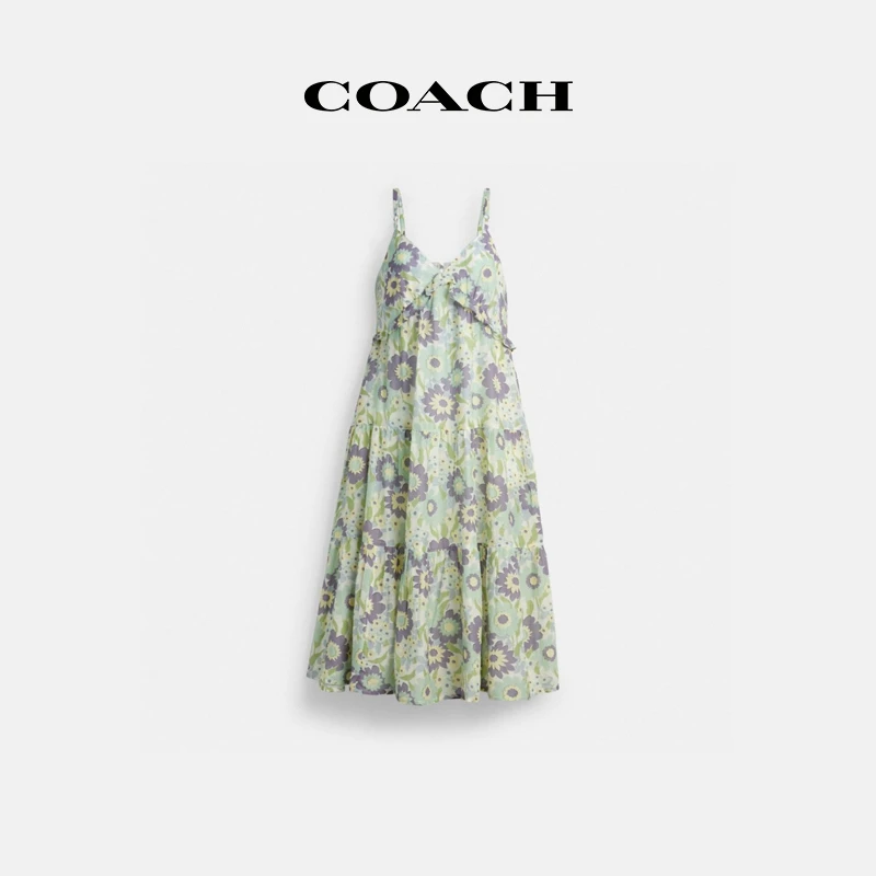 COACH/蔻驰 棉薄纱加长款连衣裙