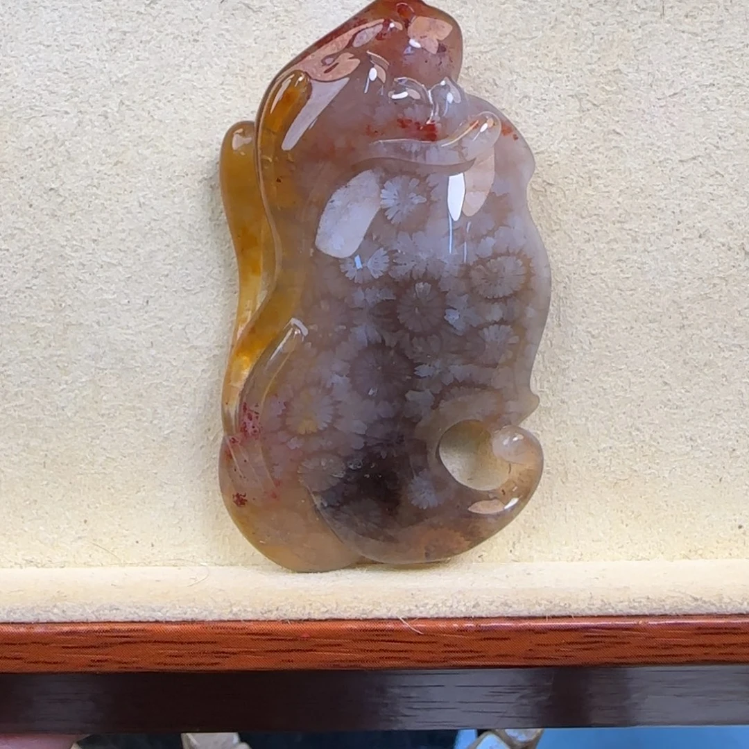 硅化珊瑚（珊瑚玉）未镶嵌颈饰