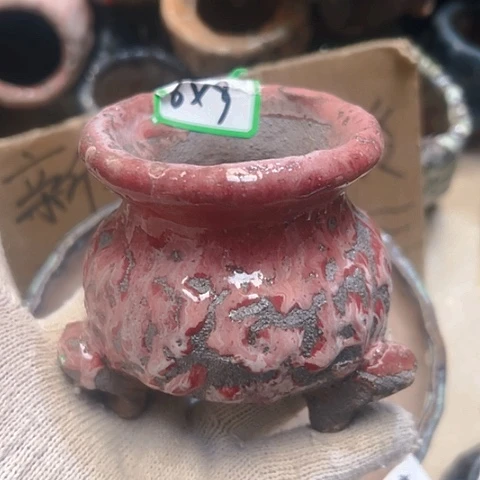 红陶粗陶花盆手工