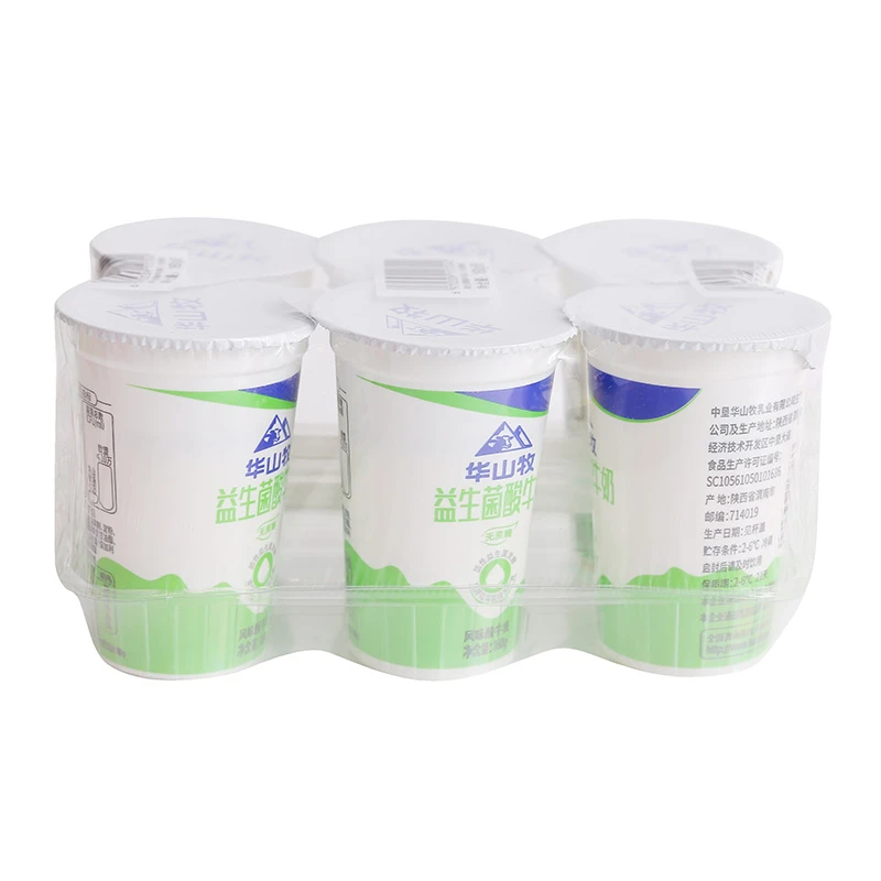 华山牧益生菌酸牛奶无蔗糖160g*6杯/组*2