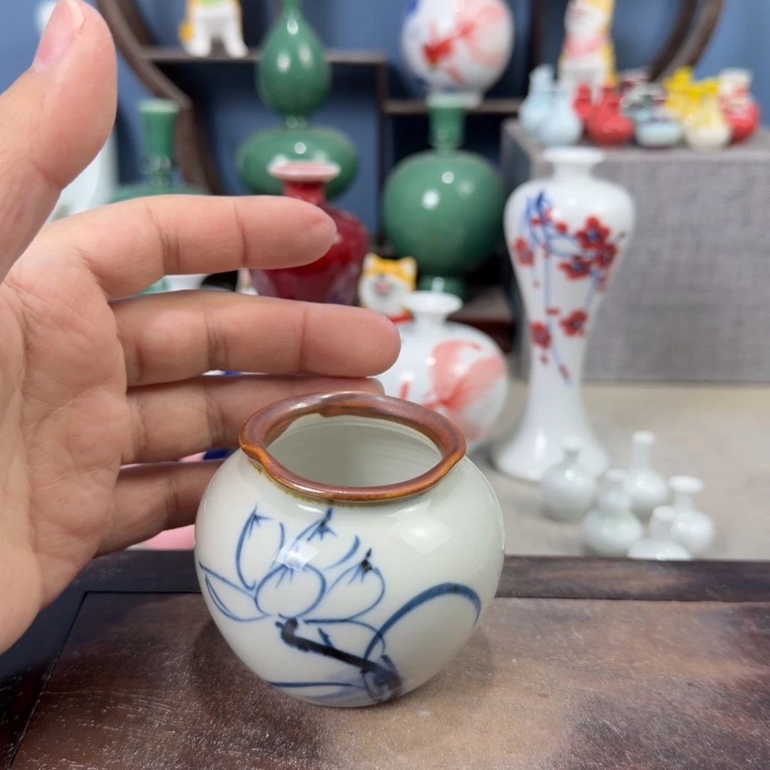 陶瓷手工小花器摆件