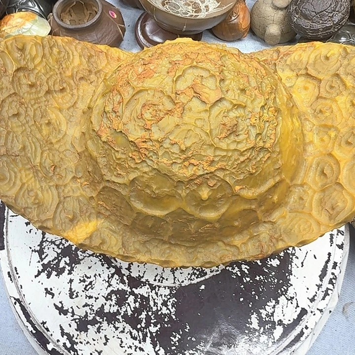 一***悔石材龟纹石，玲珑石