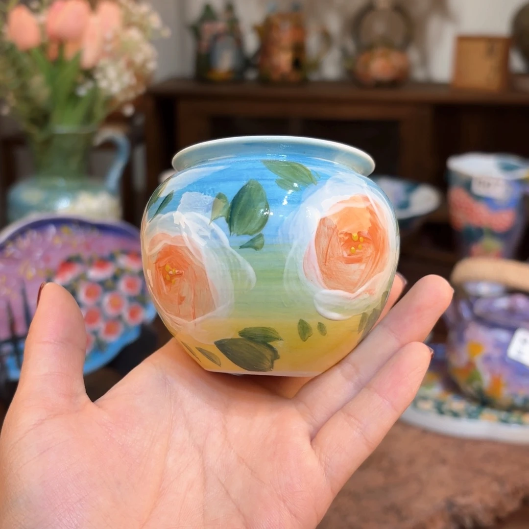 景德镇手绘高温釉下彩陶瓷茶具