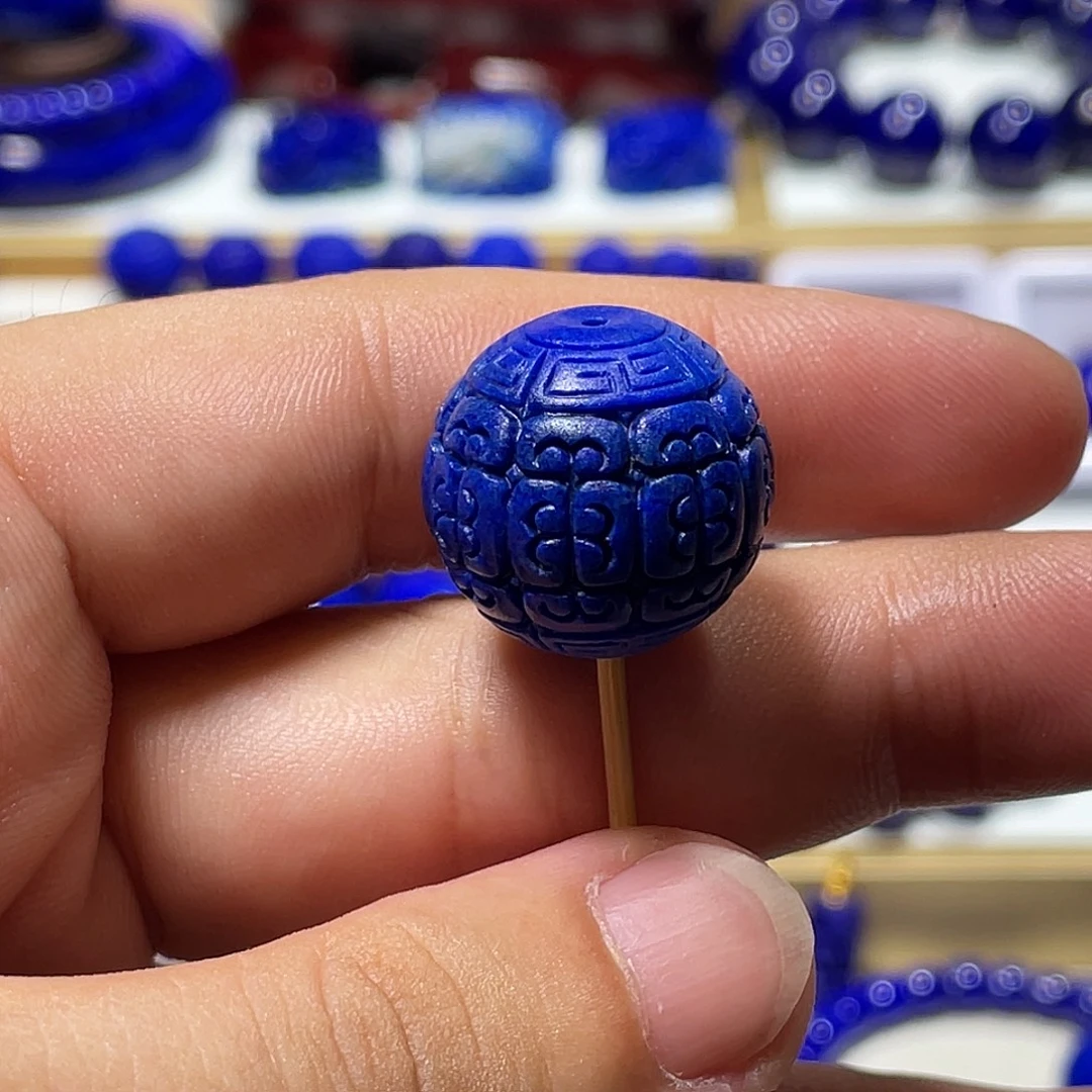 未镶嵌青金石精工回纹珠20mm