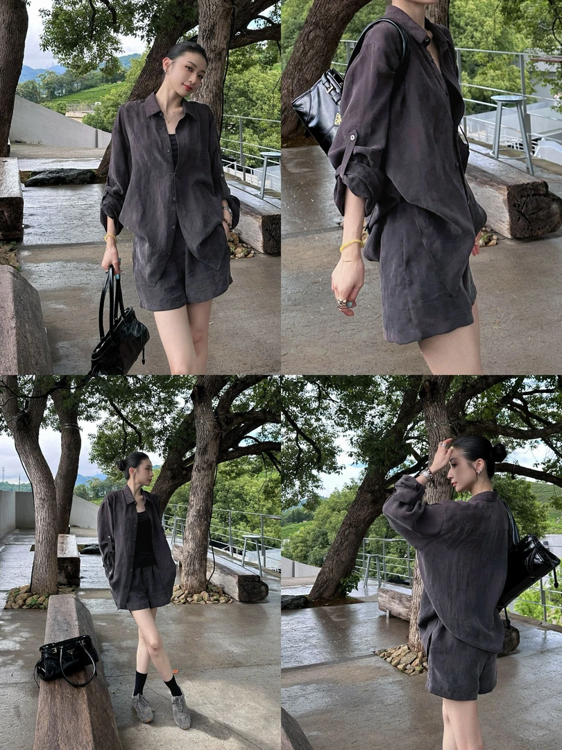 『VIDIN LIM』姐很贵系列/100%铜氨丝松弛感老钱套装CS8519/K38520