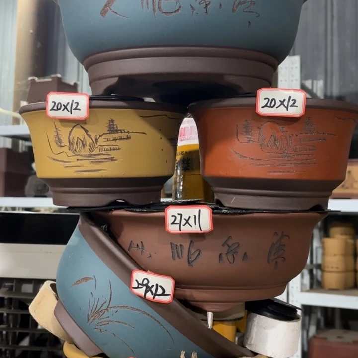 紫砂花盆100-6。