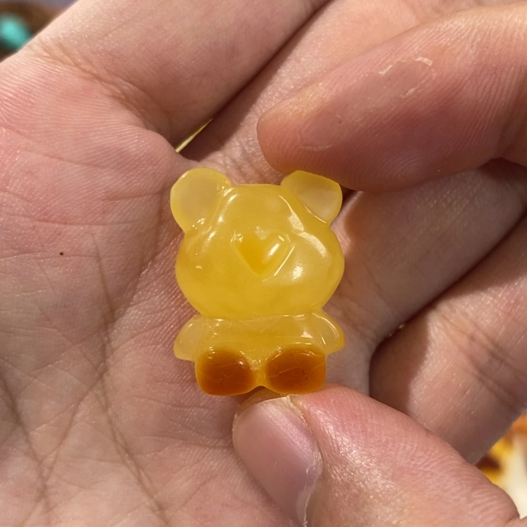 裸石蜜蜡未镶嵌小熊