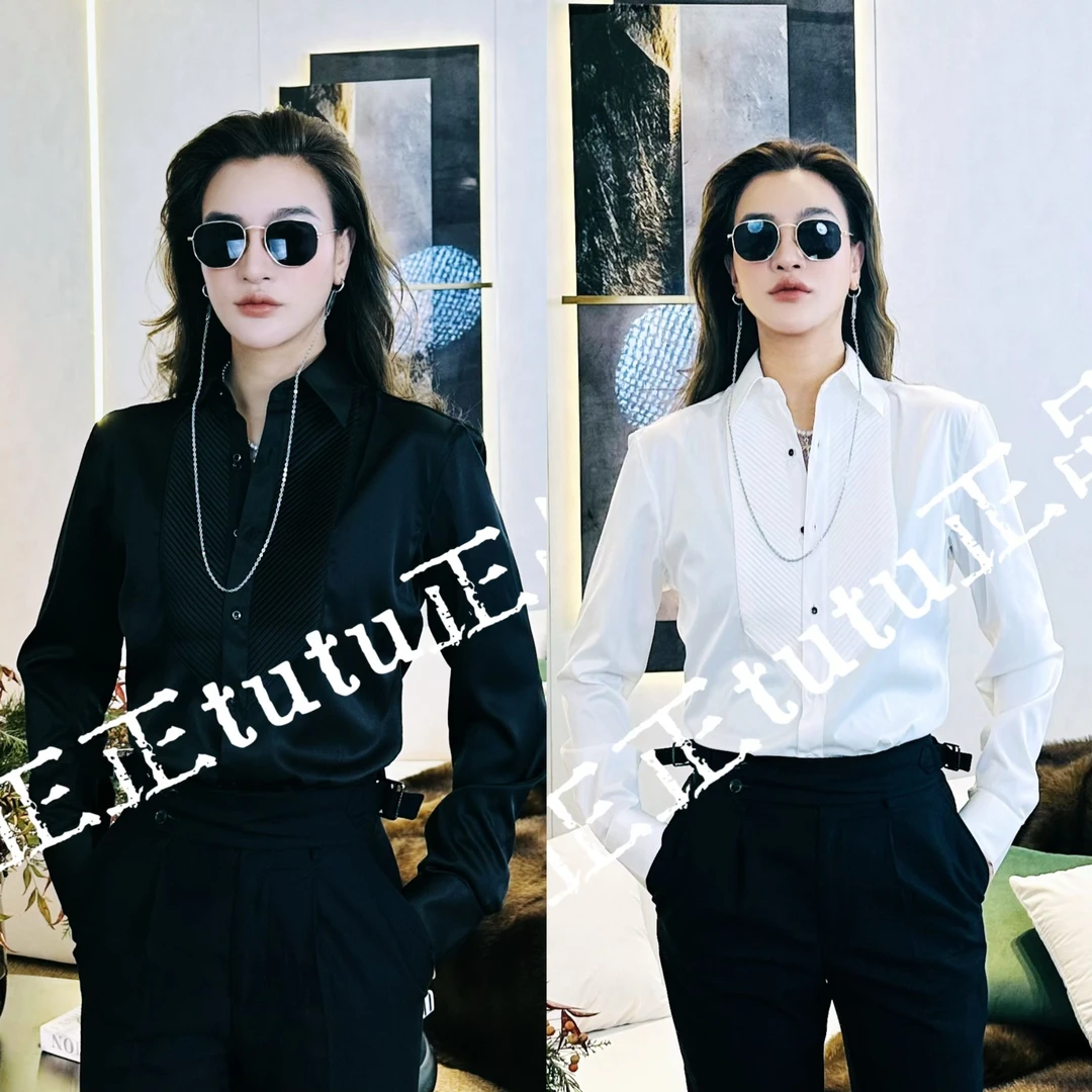 正正TUTU法式高定手工千层门襟翼领双扣衬衫男女款-9916-PS-1