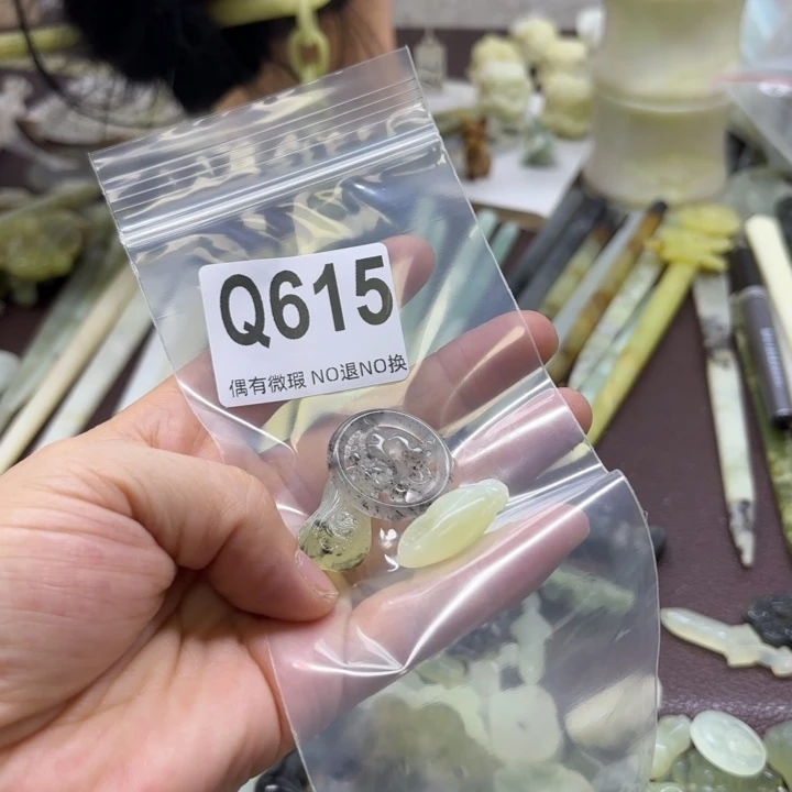 蛇纹石玉发饰合金不*鸟