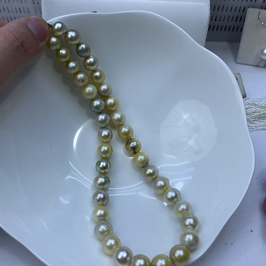 颈饰银S925镶嵌海水珍珠