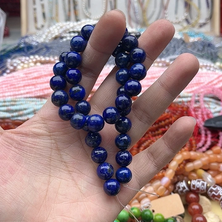 玛瑙/玉髓珠宝半成品未镶嵌10mm左右青金珠