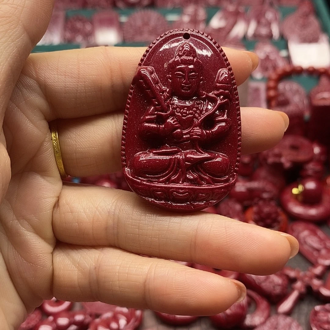 天然辰砂朱砂吊坠