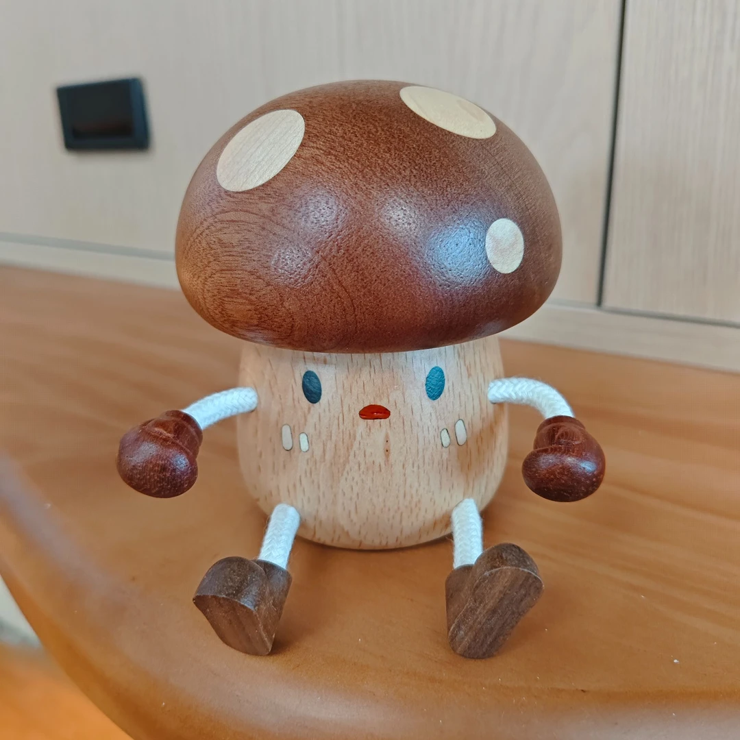 小蘑菇人牙签盒摆件手工卧室创意简约摆设