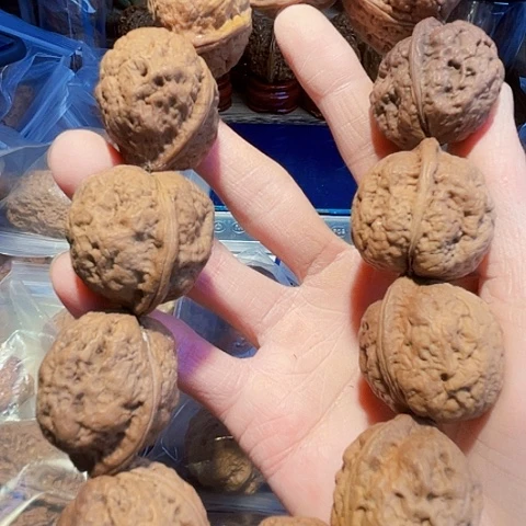 文玩核桃手串盘龙疙瘩包12粒带彩32