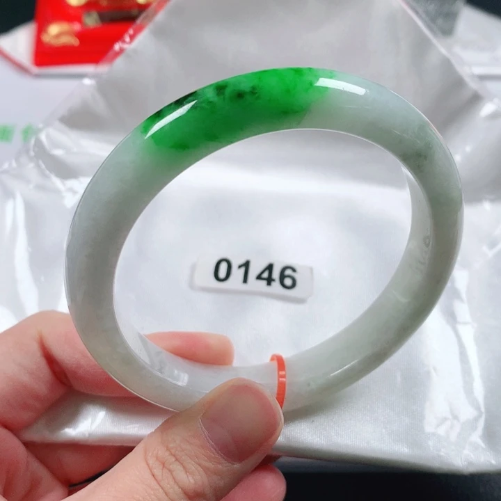 未镶嵌手镯翡翠缅甸天然A货翡翠手镯0146圈口61+