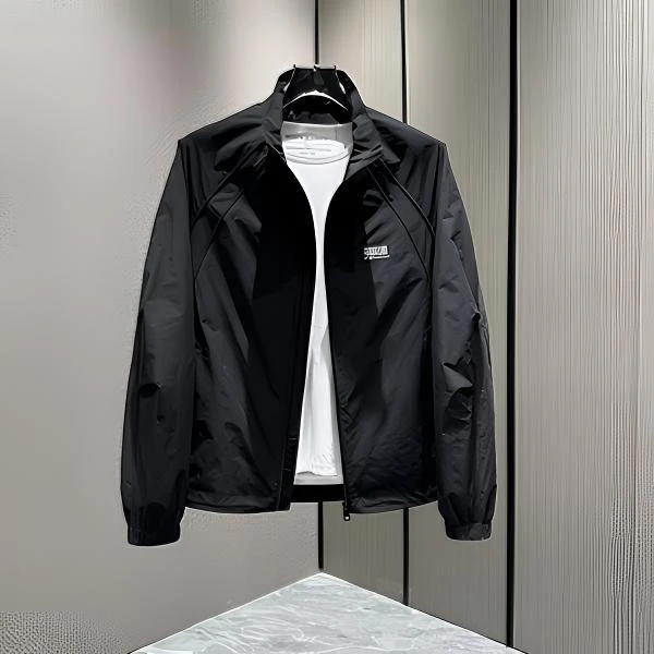 春季早春休闲男士宽松春秋时尚潮流百搭立领户外透气薄款外套9915