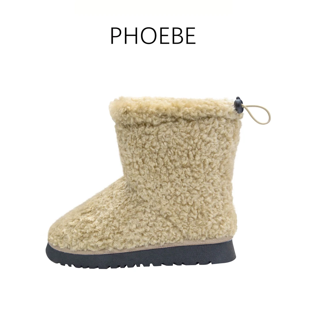 韩【叶姐自留雪地靴】PHOEBE叶姐 冬季中筒卷卷毛雪地靴HF5120217H