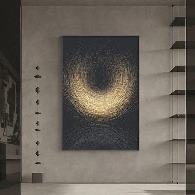 【致韬】大气抽象客厅装饰画餐厅落地高级艺术感黑色客厅背景墙挂画