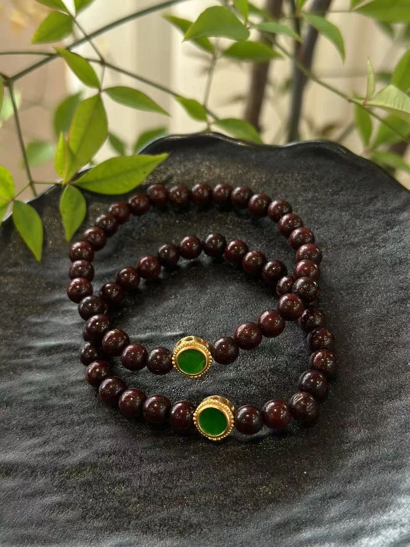 【山玥珠宝】天然A货翡翠圆牌新中式手串多样性发货1件