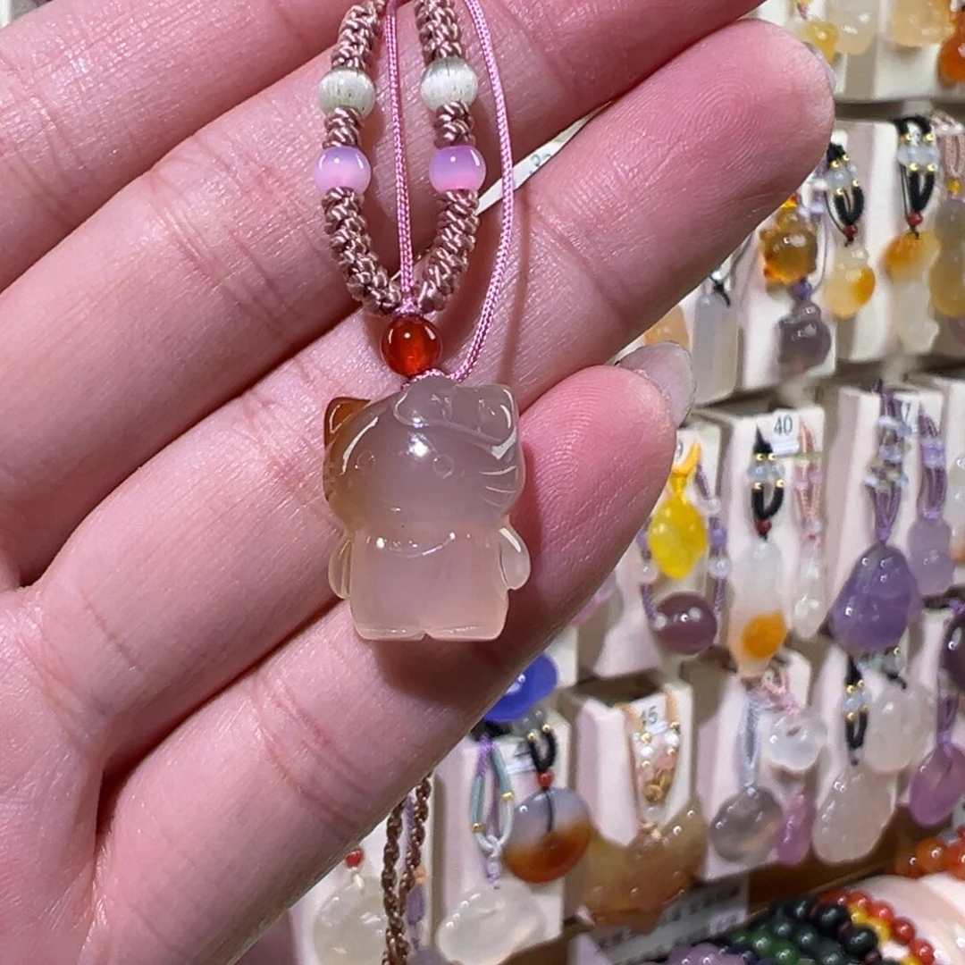 玛瑙/玉髓未镶嵌吊坠(赠链)