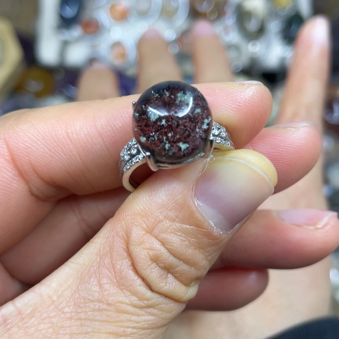 【闪购商品】银S925镶嵌珠宝半成品水晶戒指