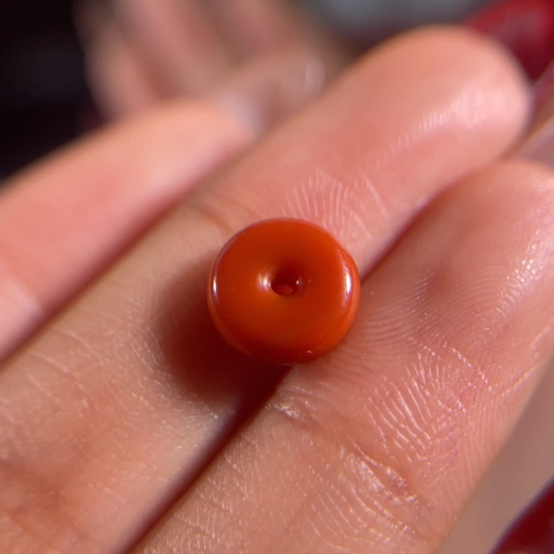 南红玛瑙老南红 面包圈9mm未镶嵌
