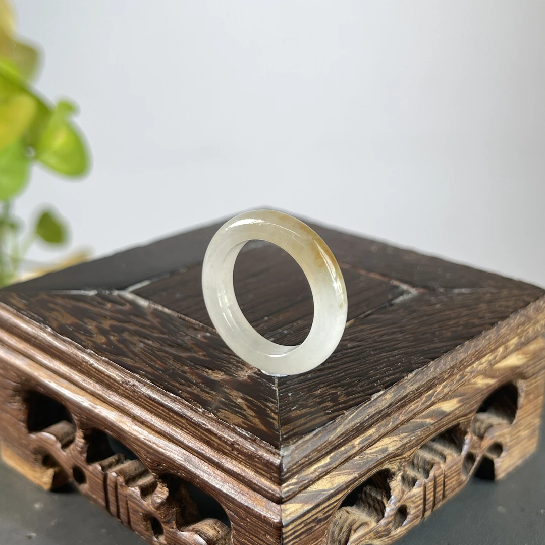 JTA26-49 天然翡翠缅甸A货 翡翠戒圈17#