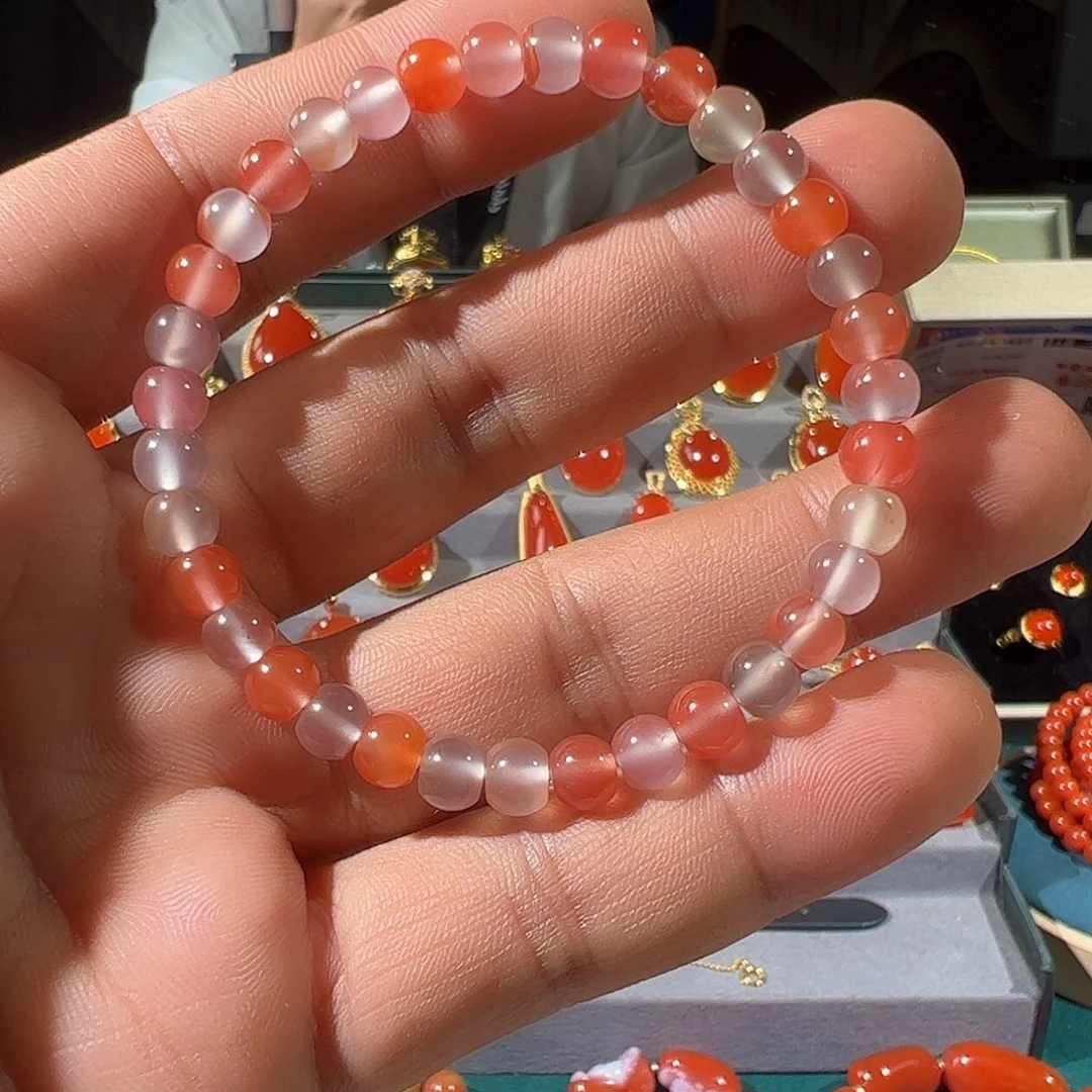 南红玛瑙未镶嵌手链