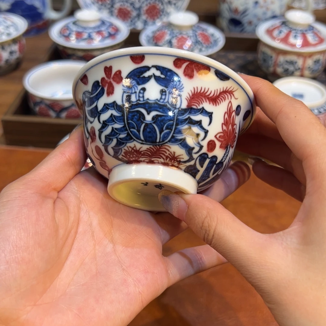 陶瓷摆件景德镇陶瓷茶器百宝箱