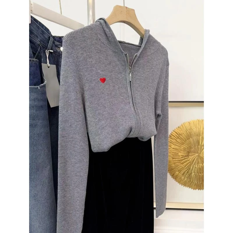 胸84-150长46高密羊毛~纯色小设计出街日常百搭针织上衣 7742