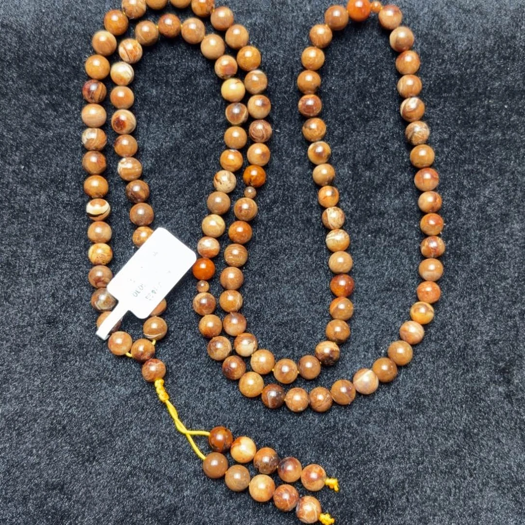 琥珀未镶嵌珠宝奇石7.3mm血沙根蜜108