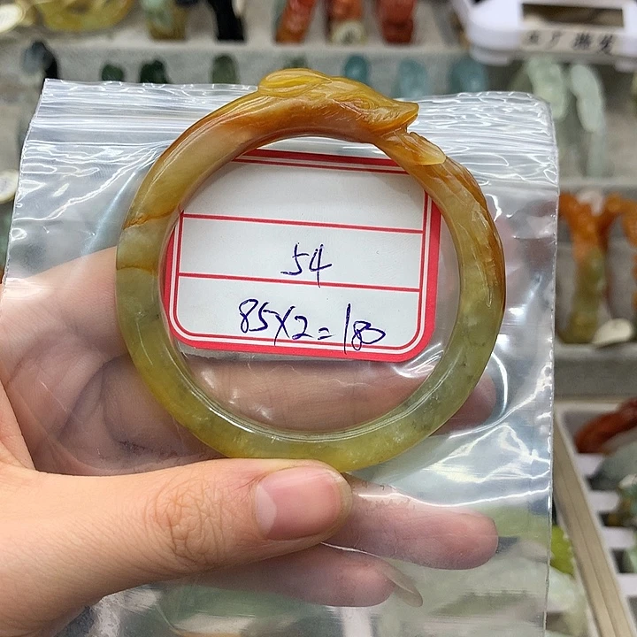 格***花蛇纹石玉未镶嵌手镯