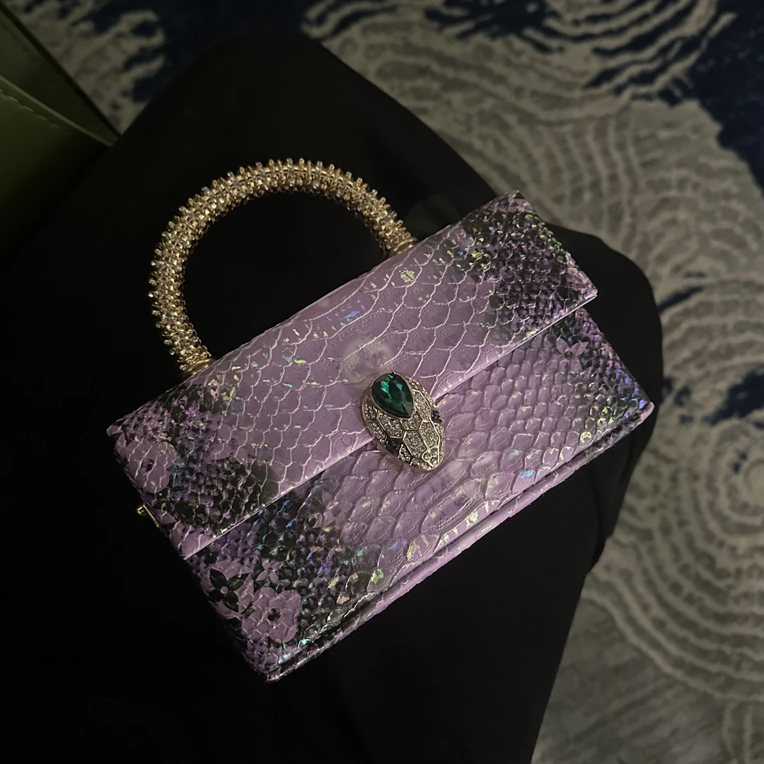 C C高端私人定制黄金蟒蛇合子包2053B